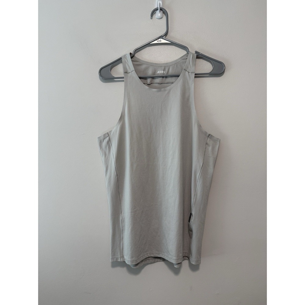 ASRV Singlet Athletic Tank Top in Beige Size Small